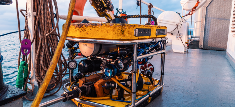 remote operated vehicle mini rov on deck of offsho 2021 09 03 22 27 57 utc 768x349 - Case Stories