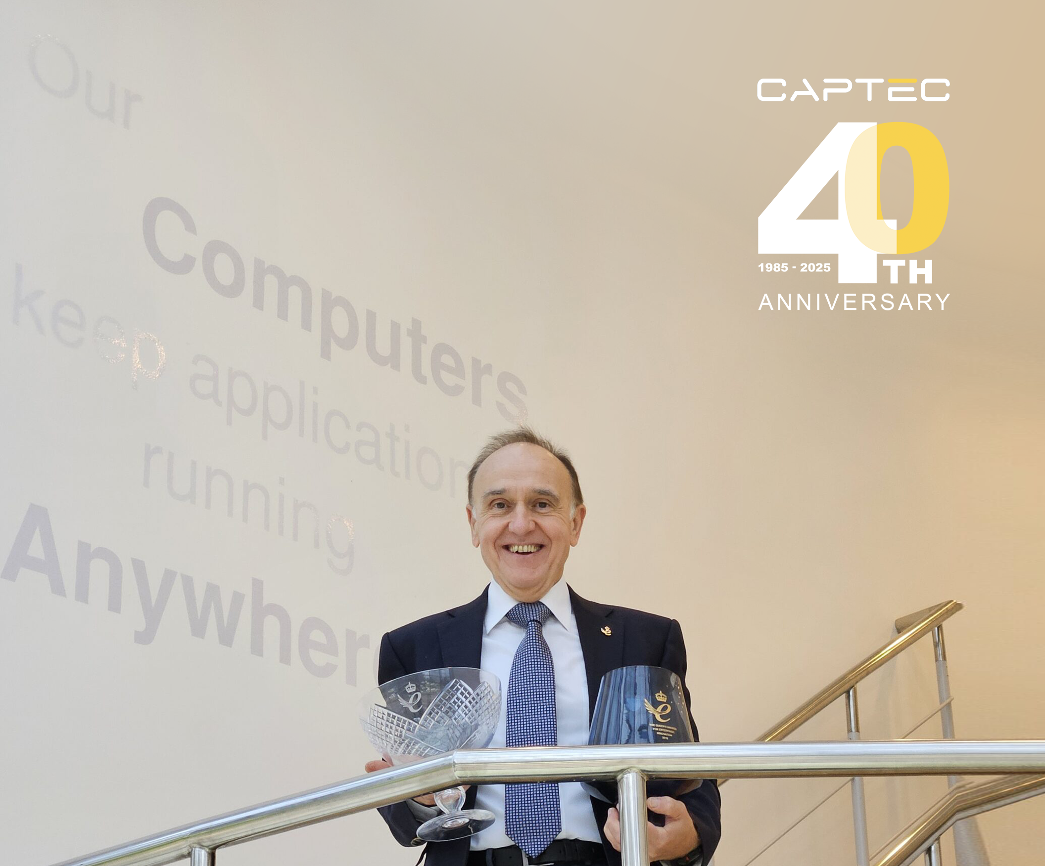 Max Toti Awards with 40th logo - Celebrating 40 Years of Captec:  Reflections, Achievements, and the Road Ahead